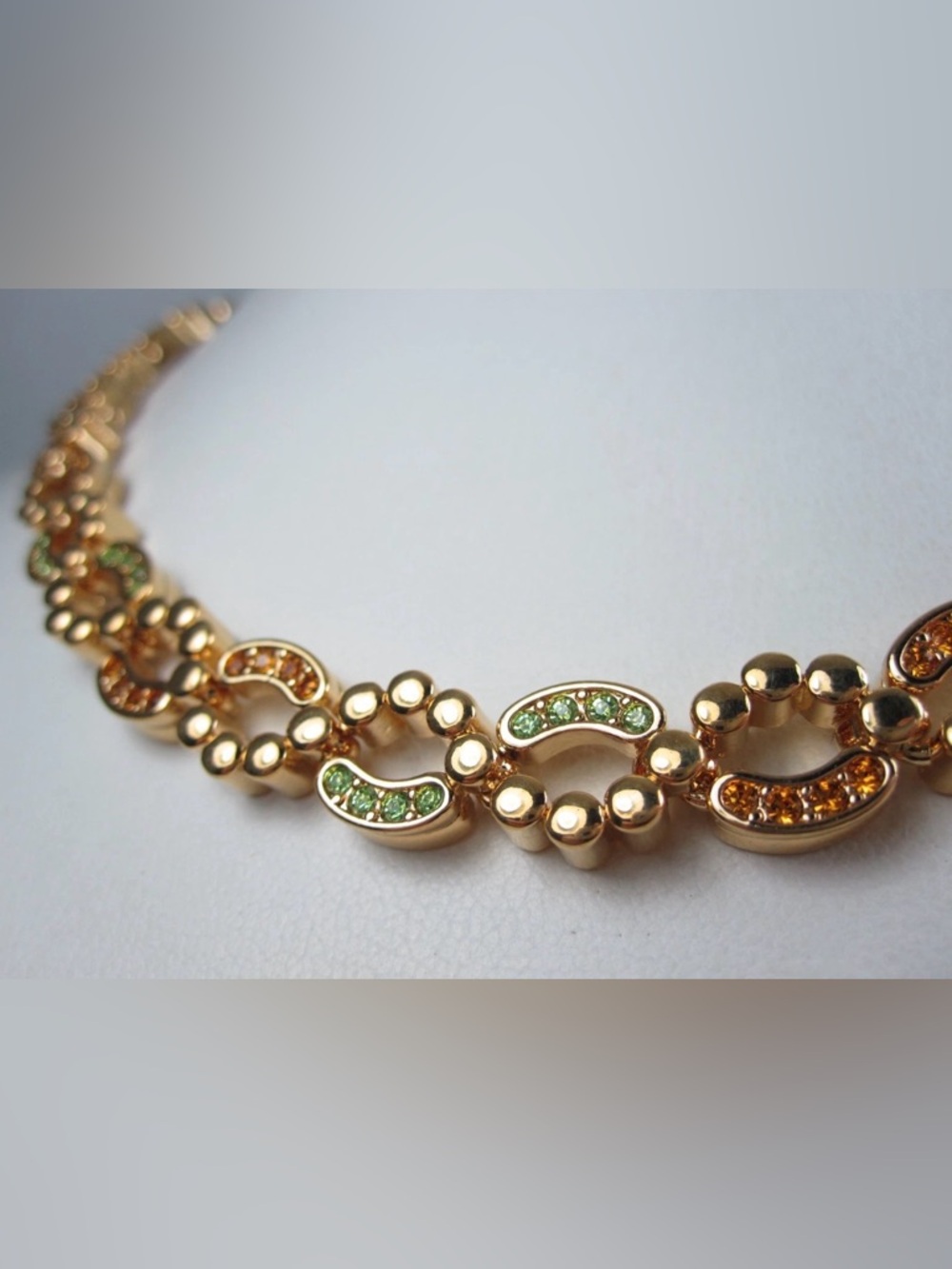 Nina Ricci Gold Plated Necklace with Swarovski Crystals - 16-17" - Picture 5 of 6